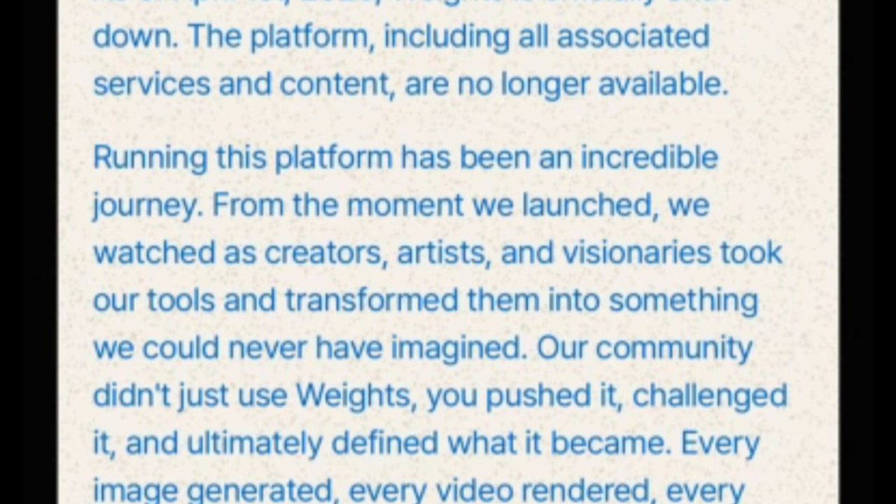 Weights.gg Got Shut Down at March 31, 2026