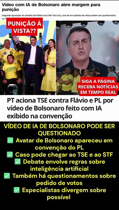 URGENTE - VÍDEO DE IA DE BOLSONARO PODE DAR PROBLEMA? 😳🤖