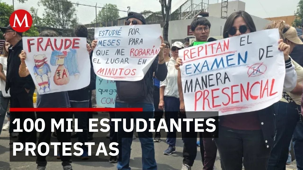 Estudiantes protestan en UNAM: rechazan decisión de no repetir examen de admisión con anomalías