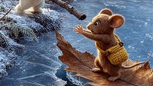 Tiny Bunny Saves His Best Friend on the Ice 🐰🐭❄️