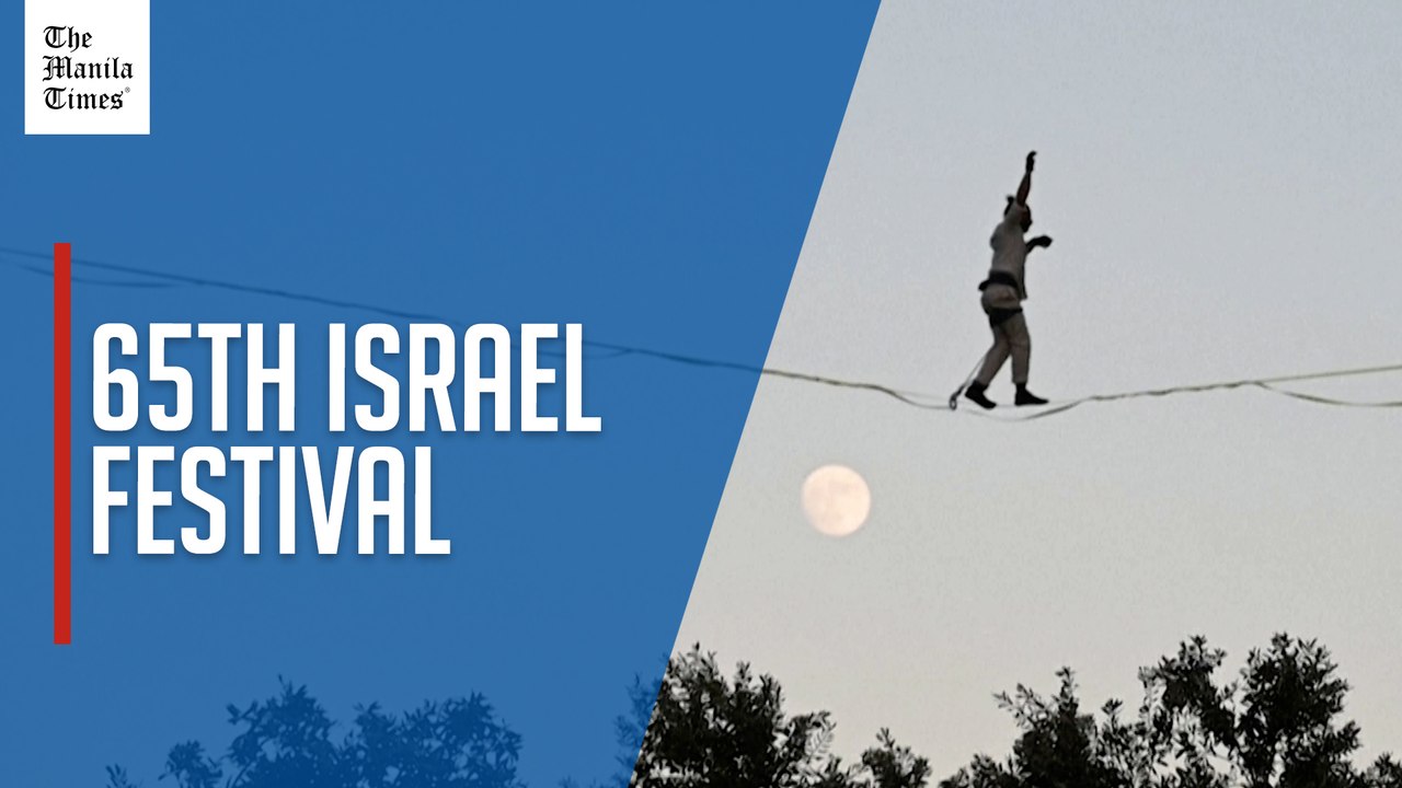 Artists walk on tightropes in Jerusalem ahead of Israel festival