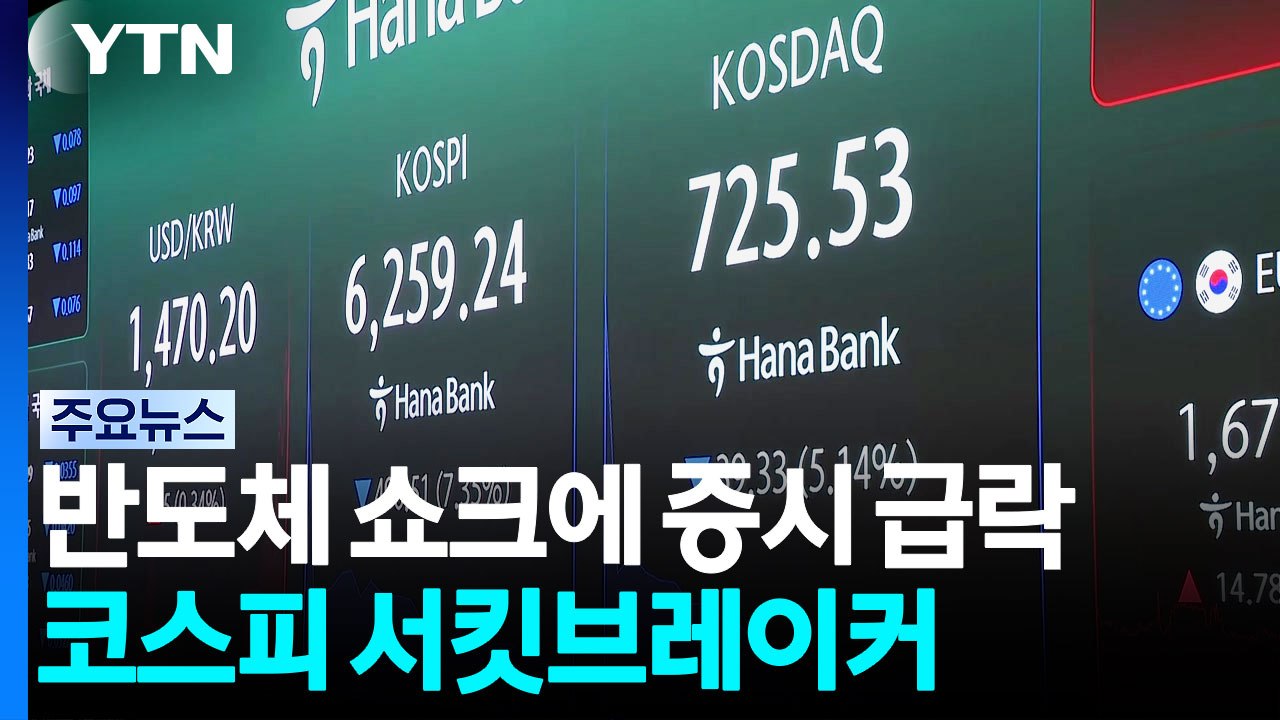반도체 쇼크에 증시 급락...코스피 서킷브레이커 / YTN
