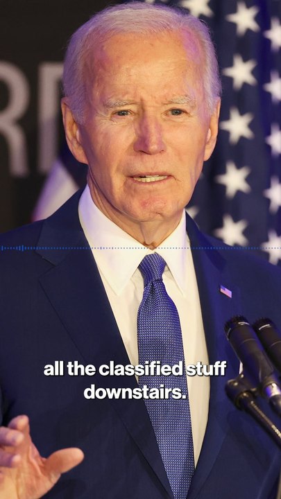 Biden says he found classified materials 'downstairs'