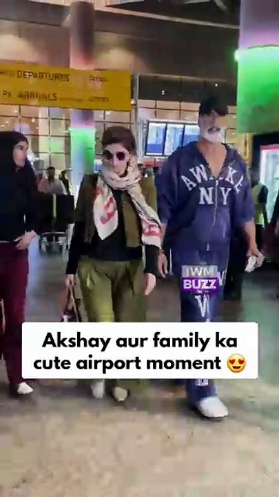 Akshay Kumar and Twinkle Khanna made a rare public appearance with daughter Nitara at the airport