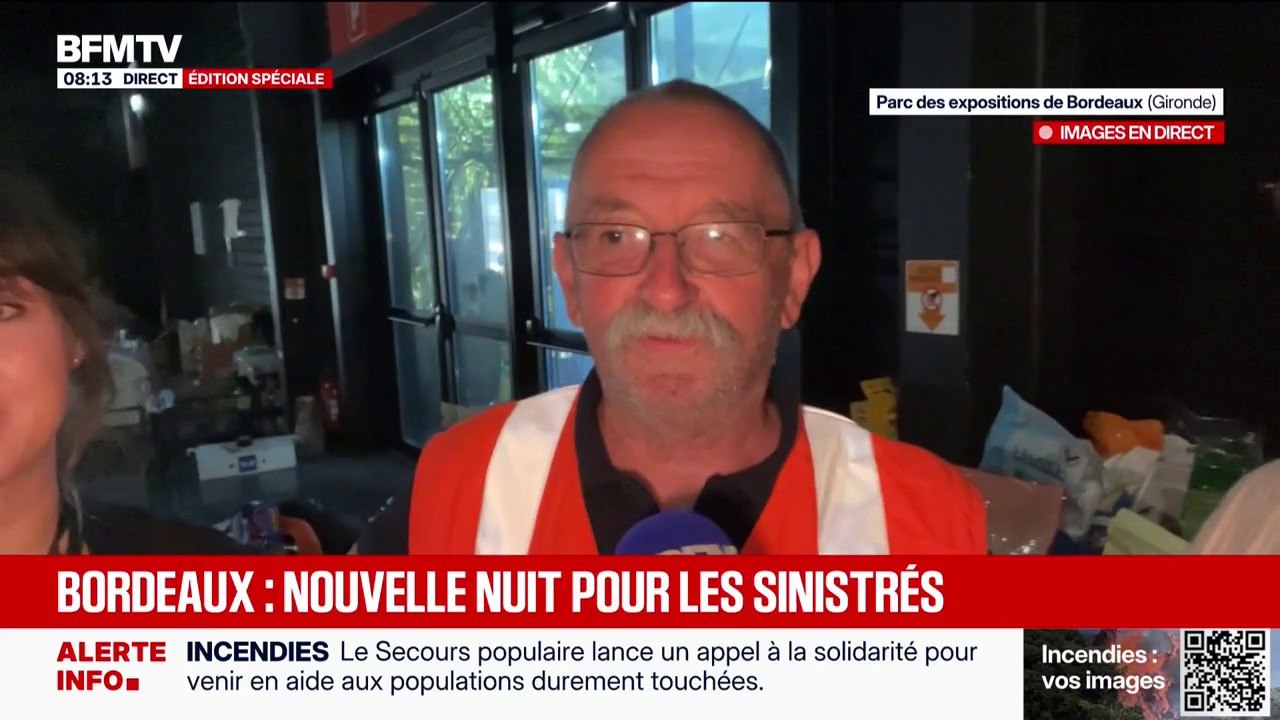 À la rencontre d'Alain, sapeur-pompier vétérinaire, mobilisé au parc des expositions de Bordeaux avec les évacués des incendies