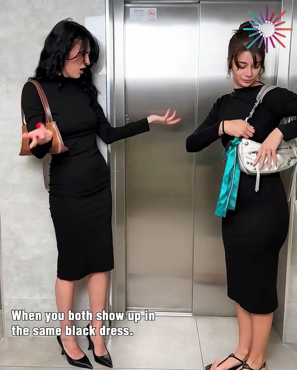 Two women, one black dress 😂✂️