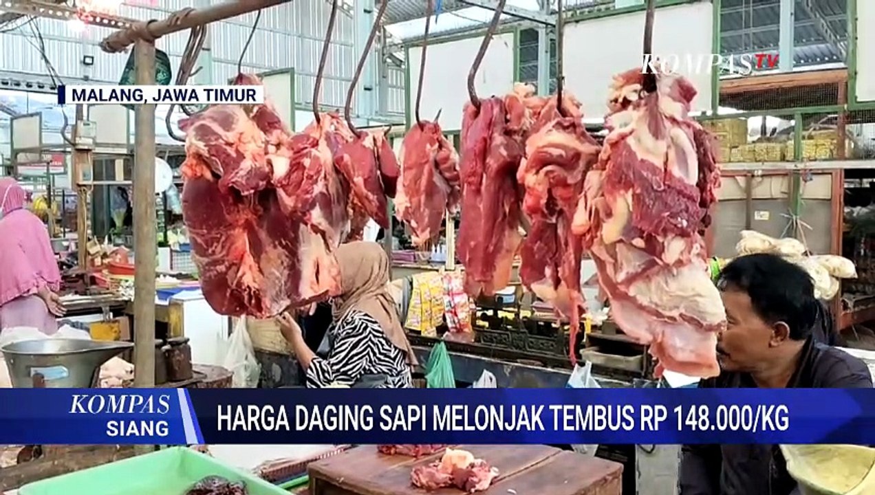 Melonjak Tajam, Harga Daging Sapi di Malang Tembus Rp148 Ribu per Kilogram | KOMPAS SIANG