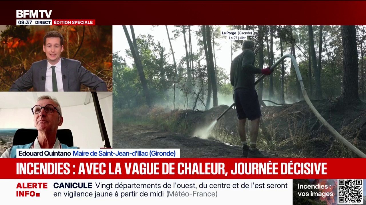 "Notre gymnase accueille pratiquement 200 pompiers", explique Edouard Quintano, maire de Saint-Jean-d’Illac (Gironde)