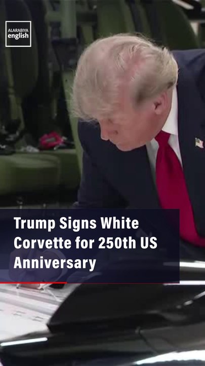 Trump Signs White Corvette for 250th US Anniversary