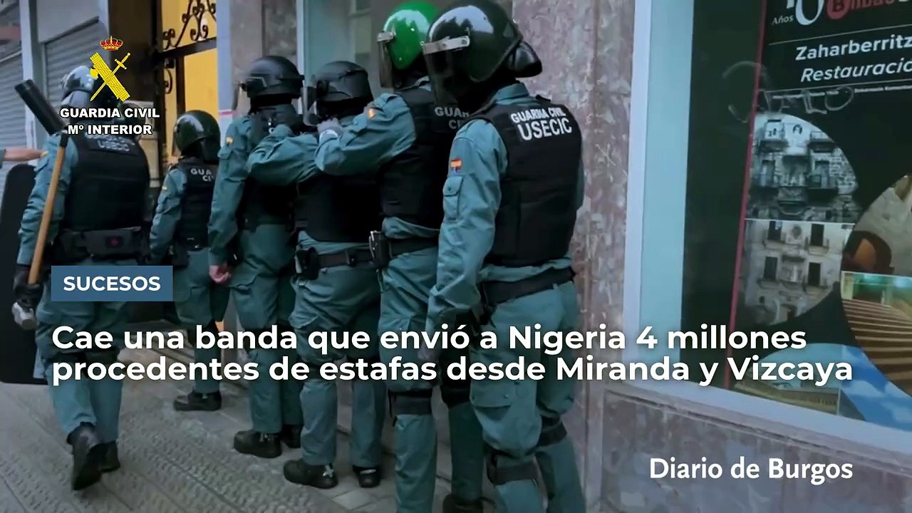 Cae una banda que envió a Nigeria desde Miranda y Vizcaya 4 millones de euros procedentes de estafas