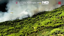 Кадры с воздуха: лесные пожары охватывают регион Мадрид в Испании