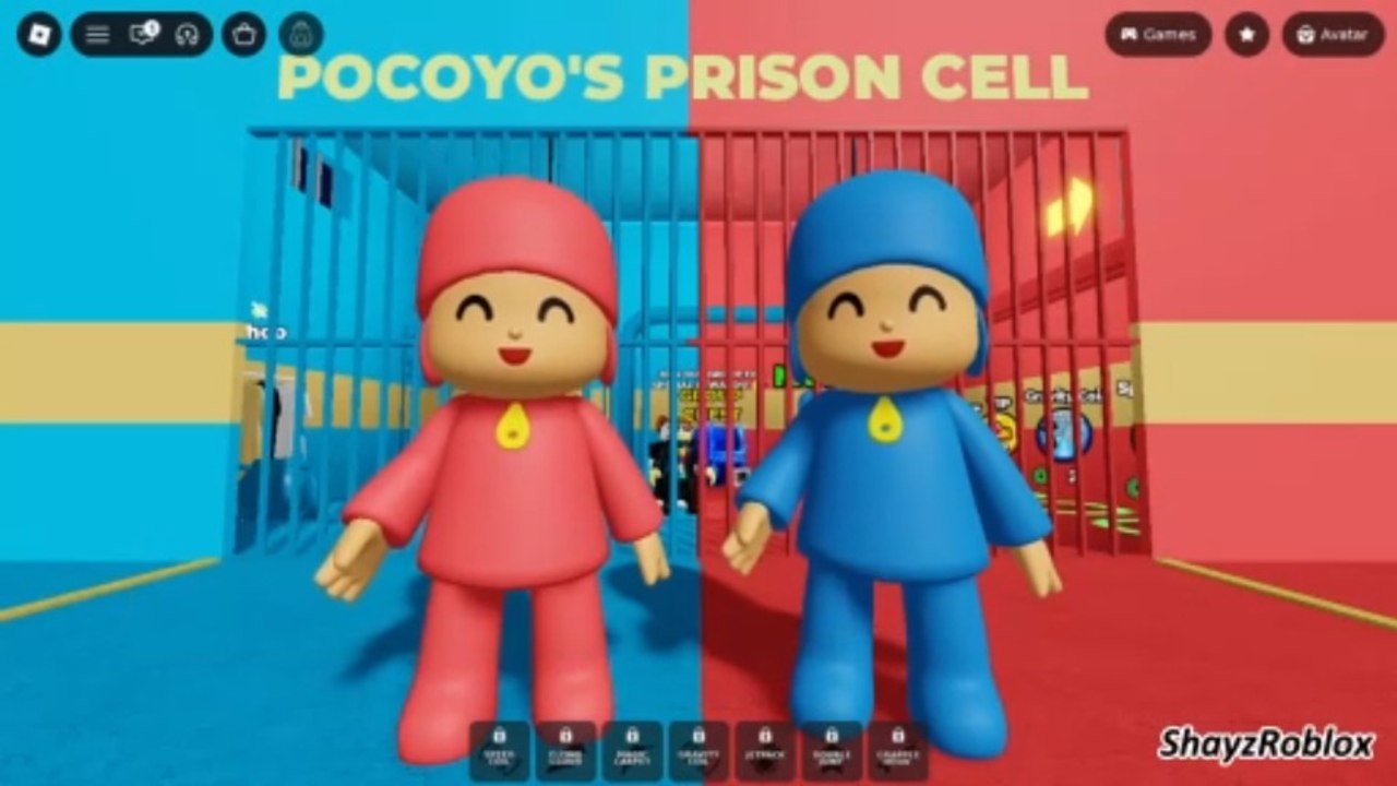 POCOYO VS RED POCOYO PRISON RUN! (Obby) Roblox Gameplay Walkthrough
