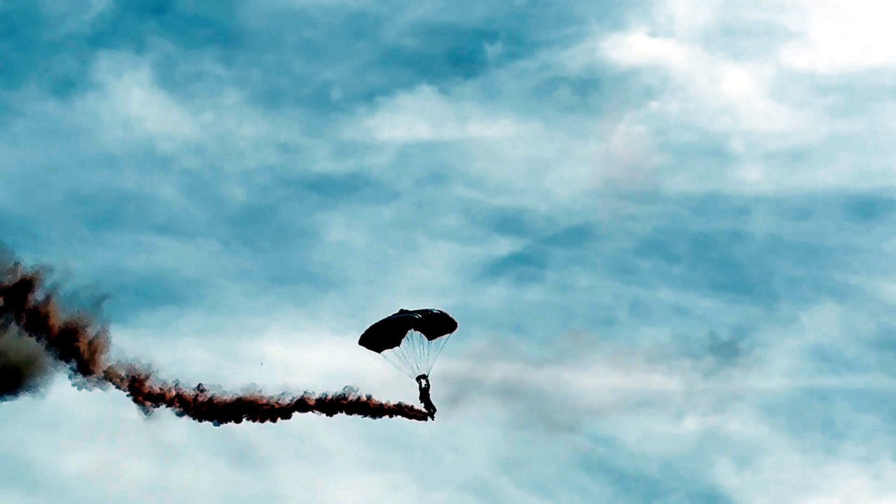 Members of the Red Devils parachute display team at the Mid Devon Show, video Alan Quick IMG_6476
