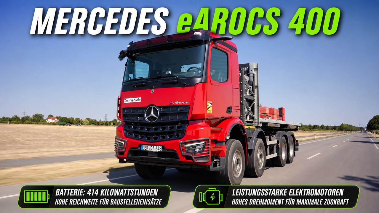 Mercedes eArocs 400: So elektrifiziert Mercedes den Bauverkehr