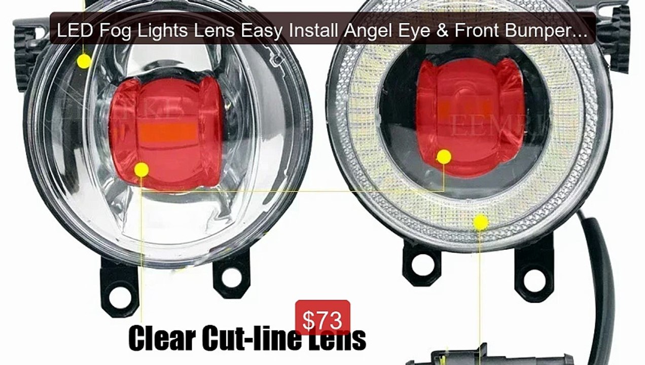 LED Fog Lights Lens Easy Install Angel Eye & Front Bumper DRL Fog L... -- Top Rated 2026 | Buy Now!