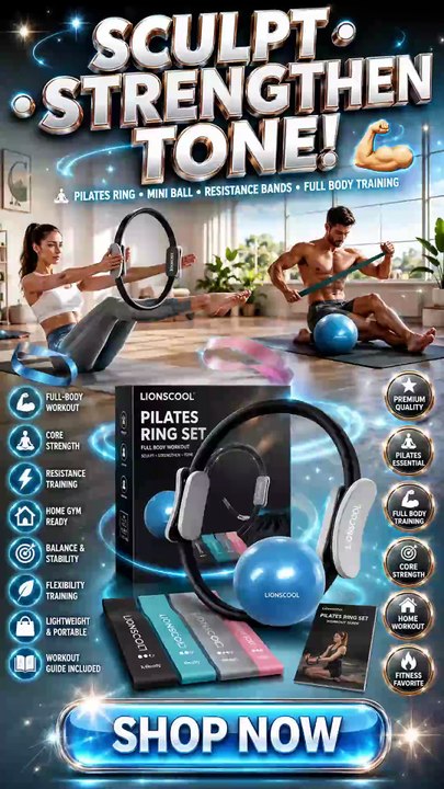 Pilates Ring Set with Mini Ball & Resistance Bands | Complete Home Workout Kit