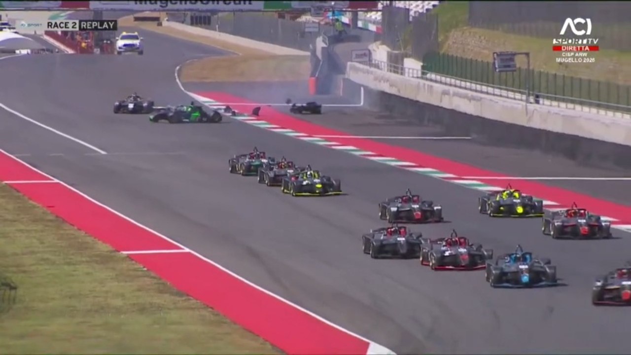 Campionato Italiano Sport Prototipi 2026 Mugello Race 2 Start Verdi Big Crash