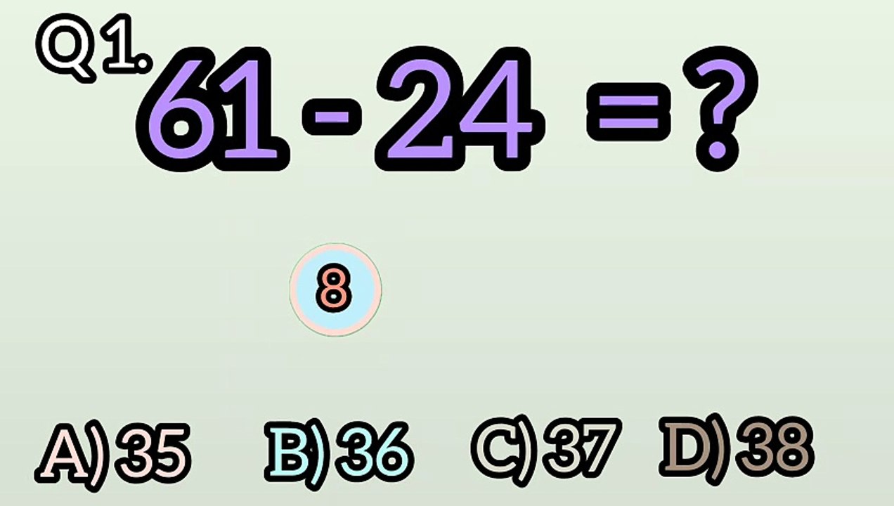 6 Quick Math Questions | Brain Test