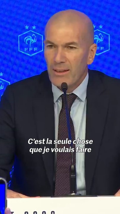Zinédine Zidane : ses premiers mots comme sélectionneur des Bleus