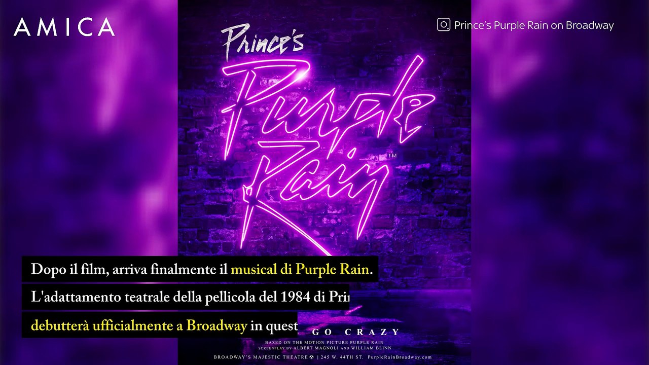 "Purple Rain", il musical su Prince arriva finalmente a Broadway