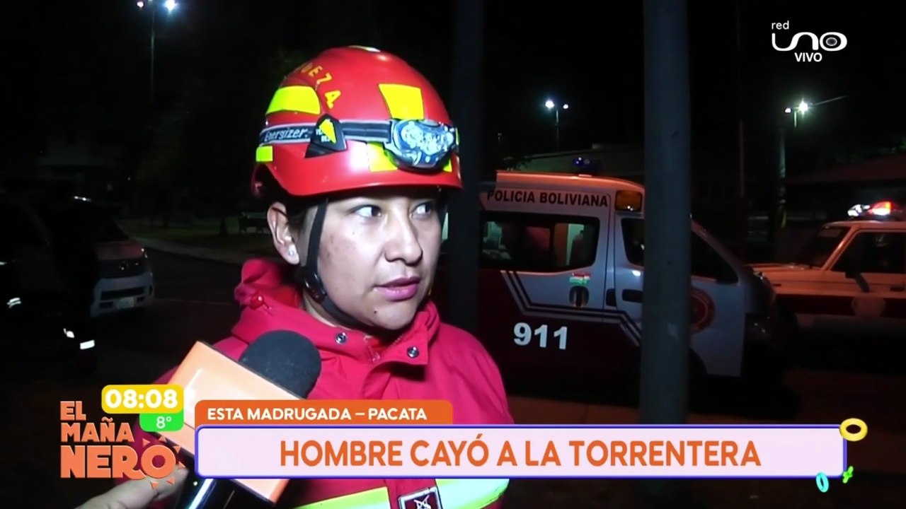 hombre cayó a la torrentera
