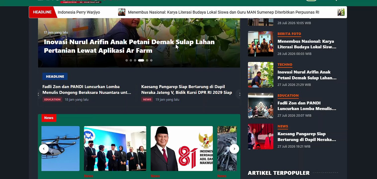 Template Blog Viomagz Redesain Versi Portal Berita yang Ringan, Elegan, Fast Loading dan SEO Friendly