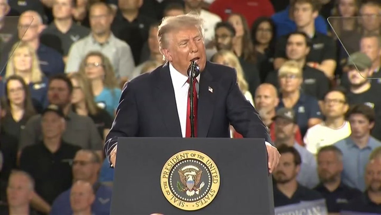 Moment Donald Trump interrupted by heckler who calls him a ‘paedophile protector’
