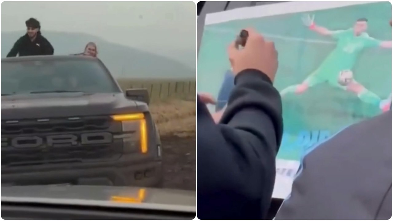 Dibu Martínez fue rescatado al quedar estancado con su camioneta 