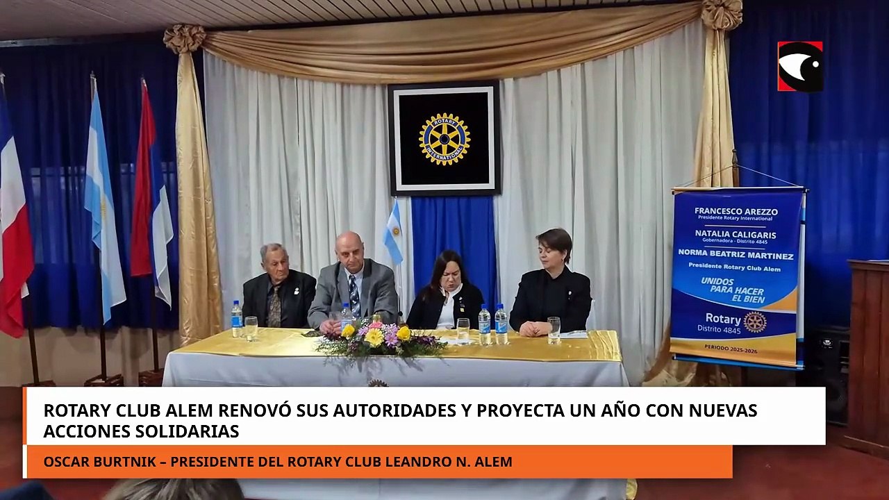Rotary Club Alem renovó sus autoridades y proyecta un año con nuevas acciones solidarias