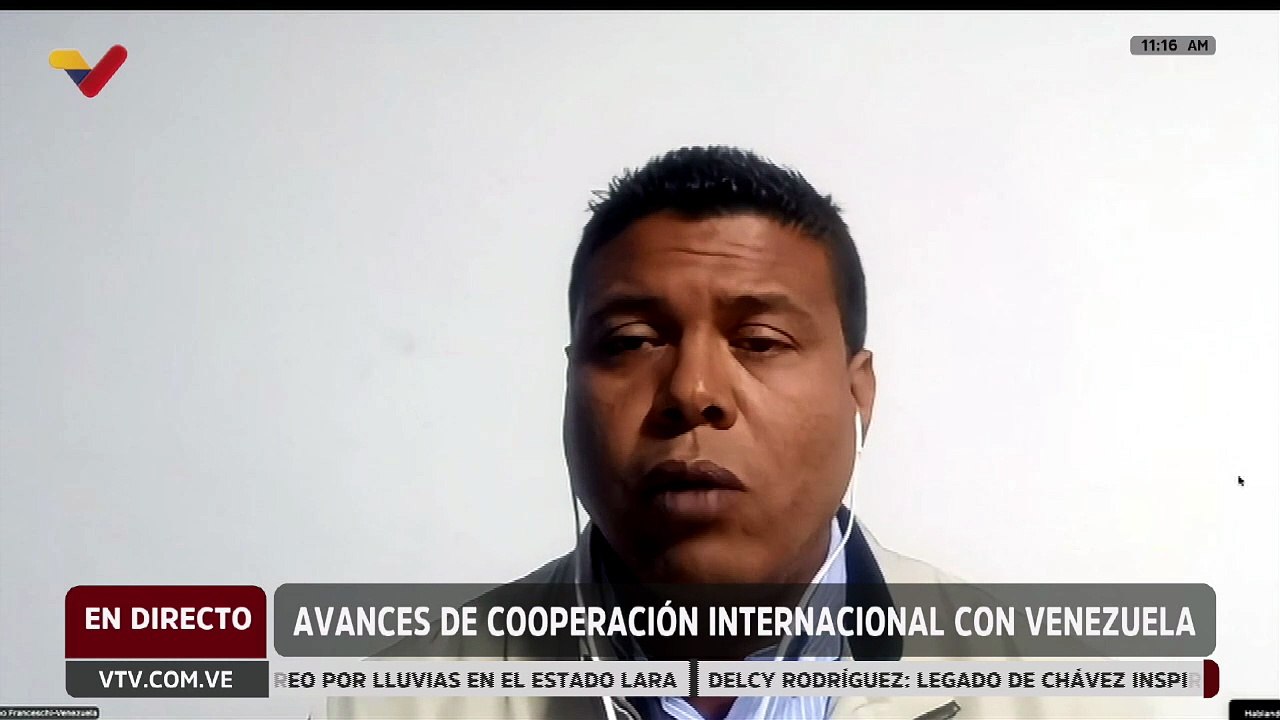Internacionalista Franceschi: Eliminación de sanciones ayudará a la recuperación post-terremoto