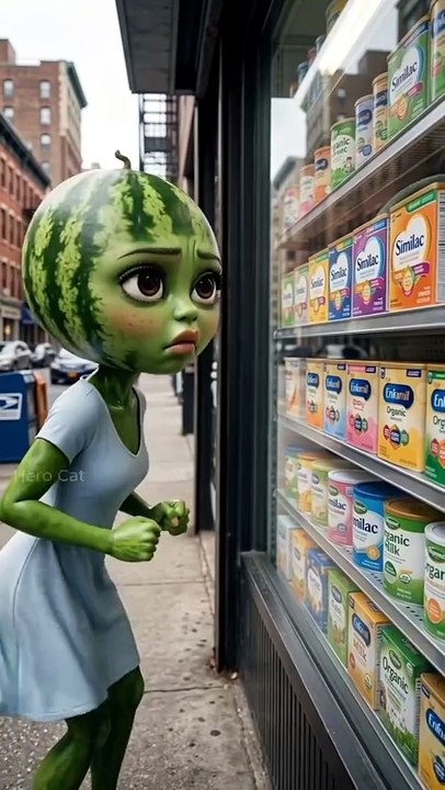 Hero Cat The watermelon mother and daughter were kicked out of the house because the child threw up on the be