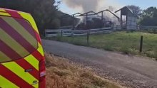 Incendie d'un hangar à Flavion, ce mardi 28 juillet 2026