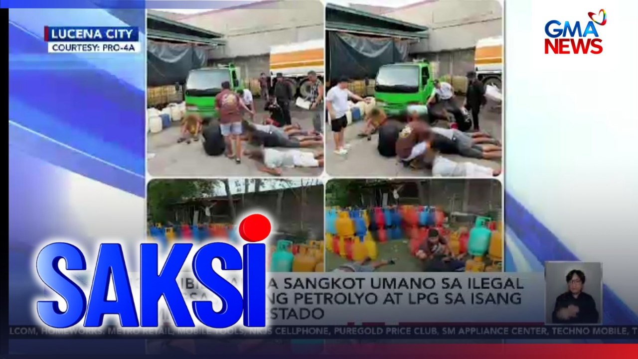 13 indibidwal na sangkot umano sa ilegal na pagsasalin ng petrolyo at LPG sa isang compound, arestado | Saksi