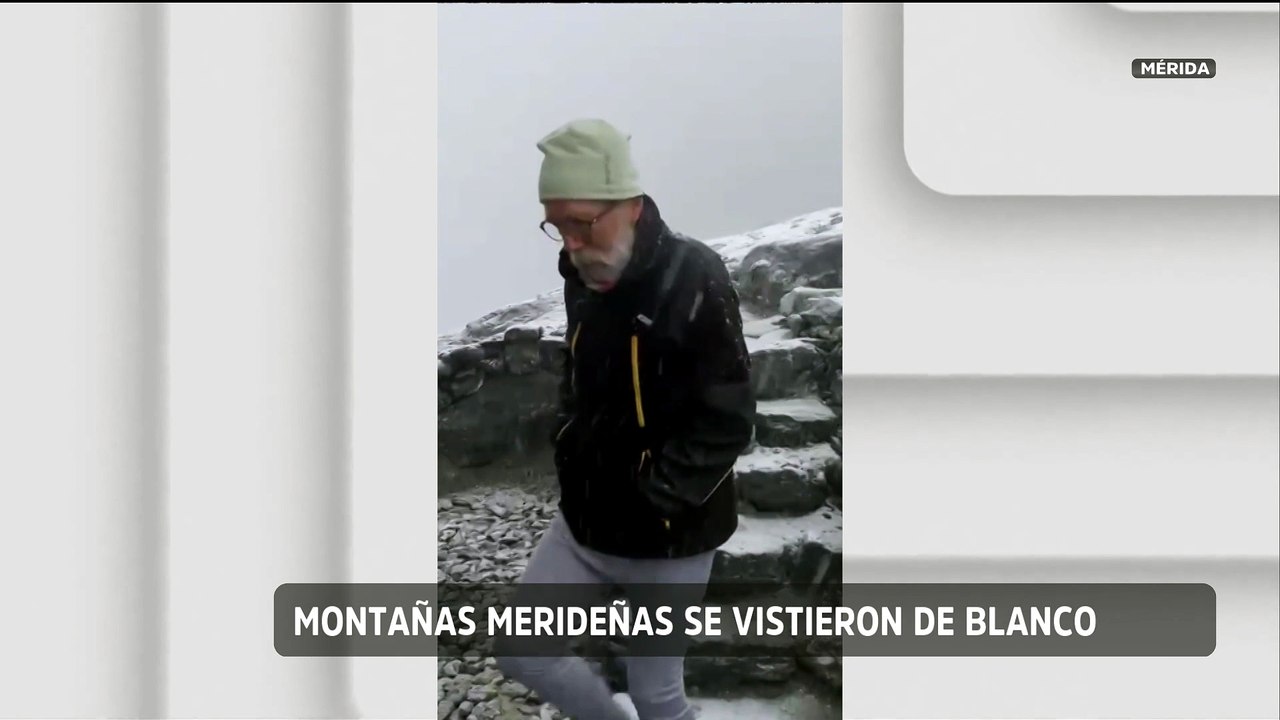 Sierra Nevada de Mérida se tiñe de blanco tras nevada en la entidad