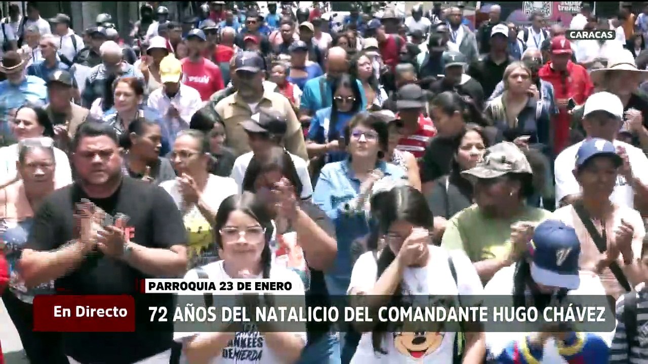 Caraqueños marchan para conmemorar el natalicio del Comandante Hugo Chávez