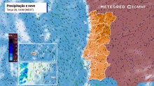 Depressão levará chuva aos Açores até ao final da semana