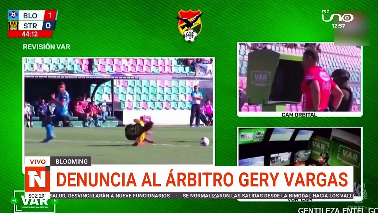 DENUNCIA AL ÁRBITRO  GERY VARGAS
