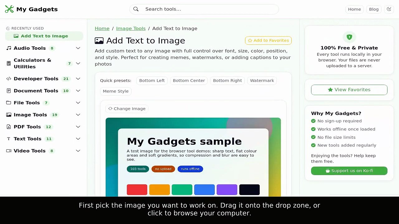 Add Text to Image — Free Online Tool, No Upload Needed