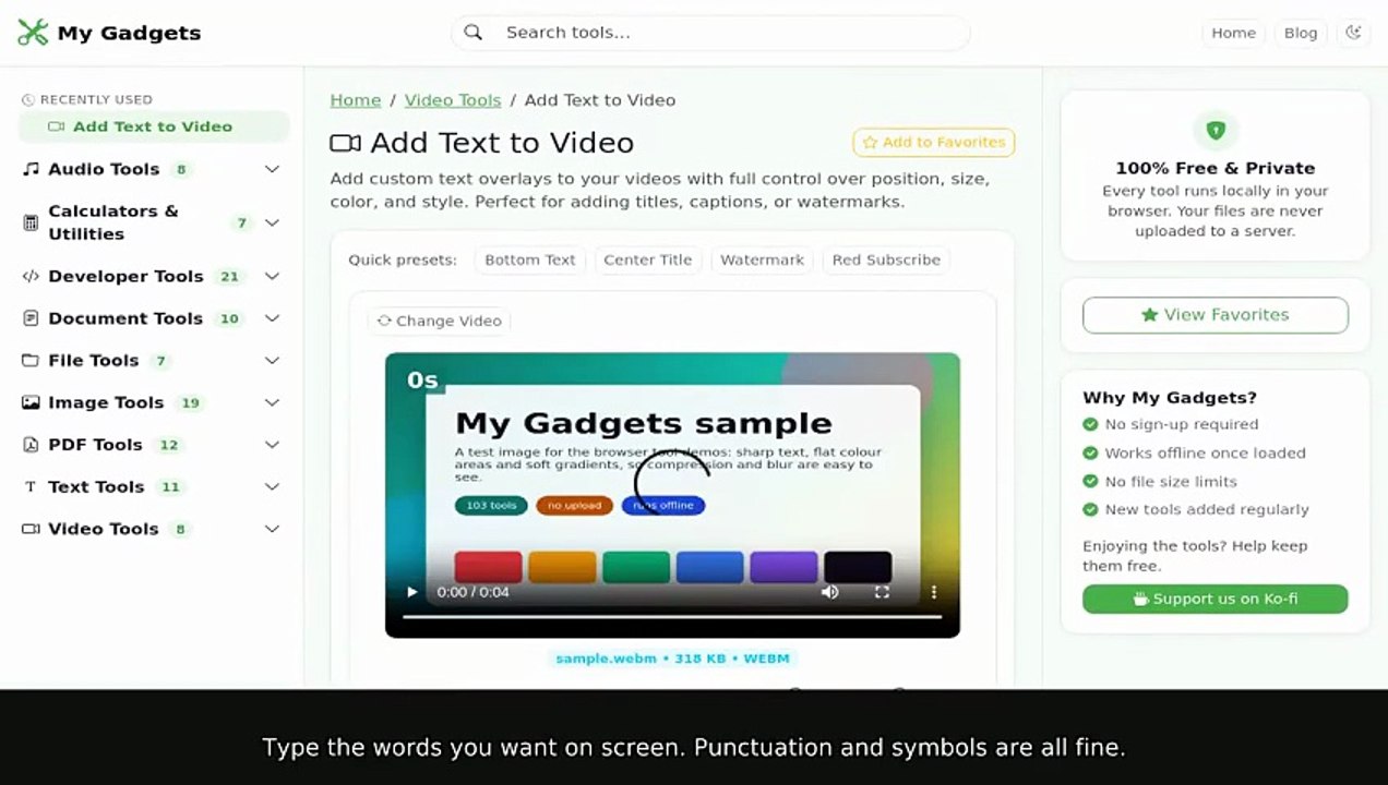 Add Text to Video — Free Online Tool, No Upload Needed