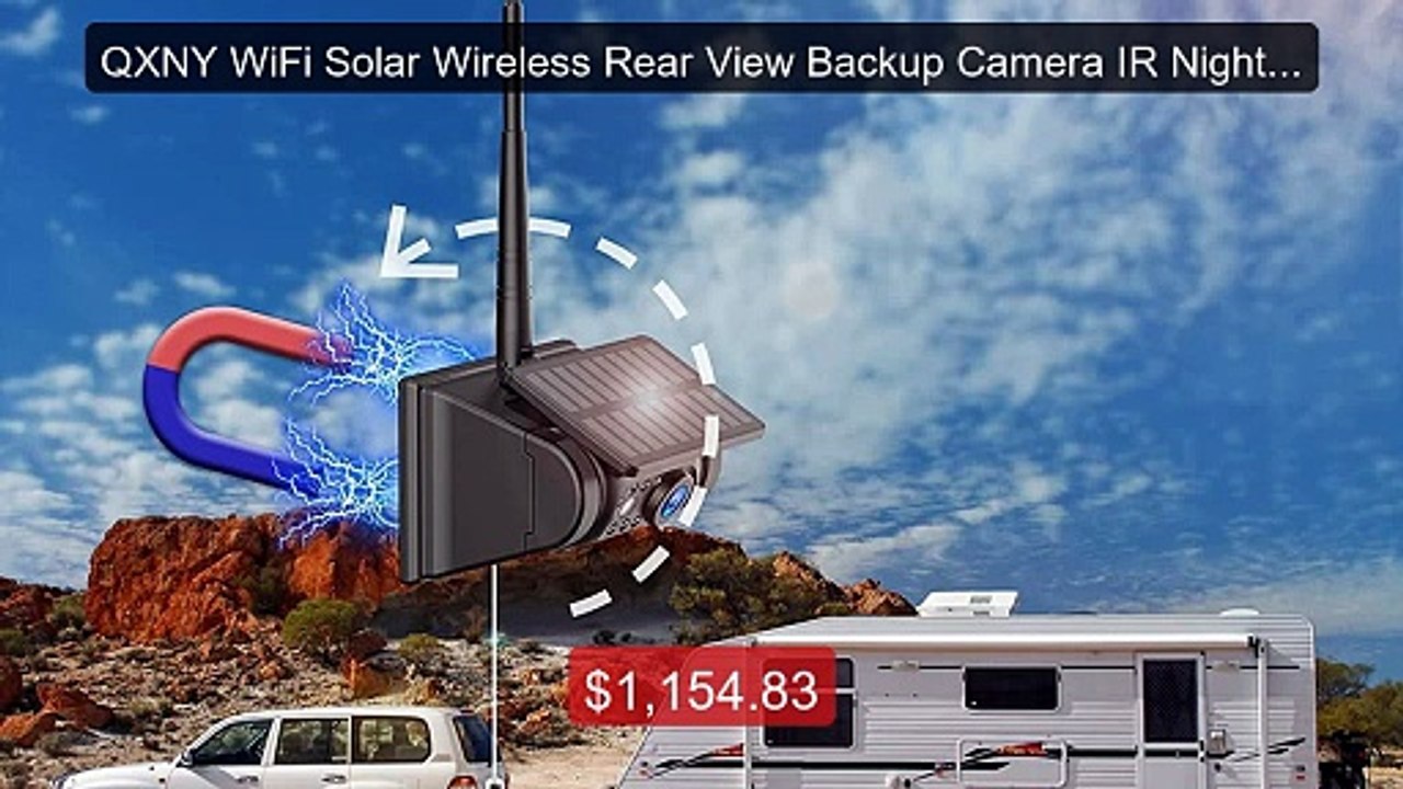 QXNY WiFi Solar Wireless Rear View Backup Camera IR Night Visi... -- Best Buy 2026 | Great Quality!