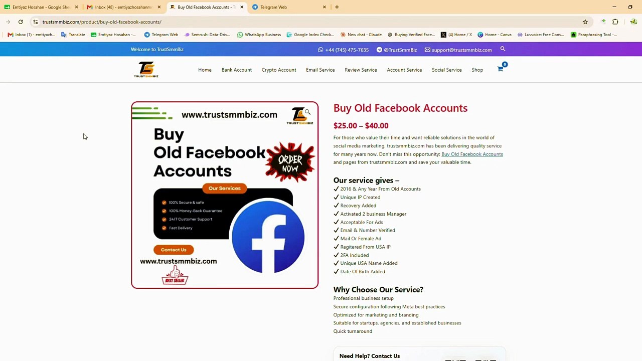 Buy Old Facebook Accounts Aged & Old Facebook Accounts