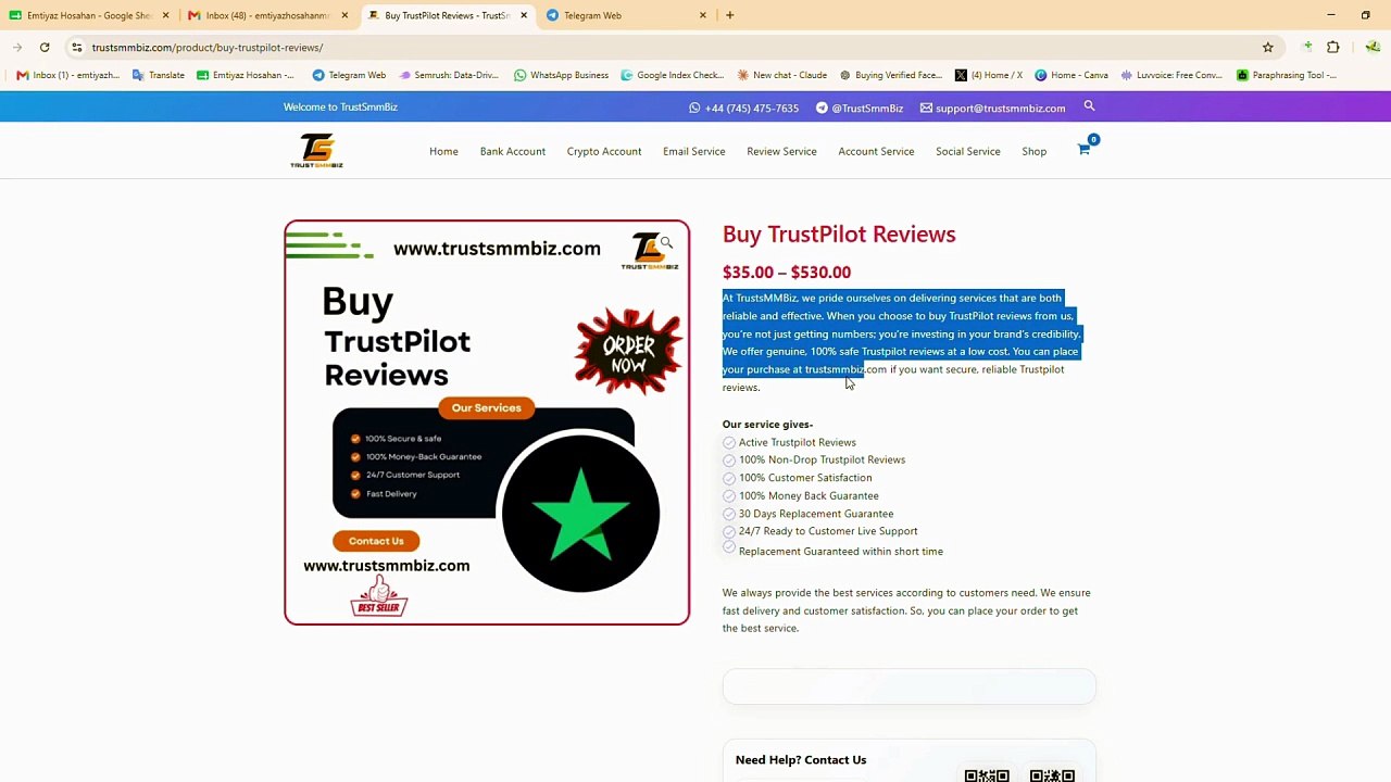 Buy TrustPilot Reviews Aged & TrustPilot Reviews