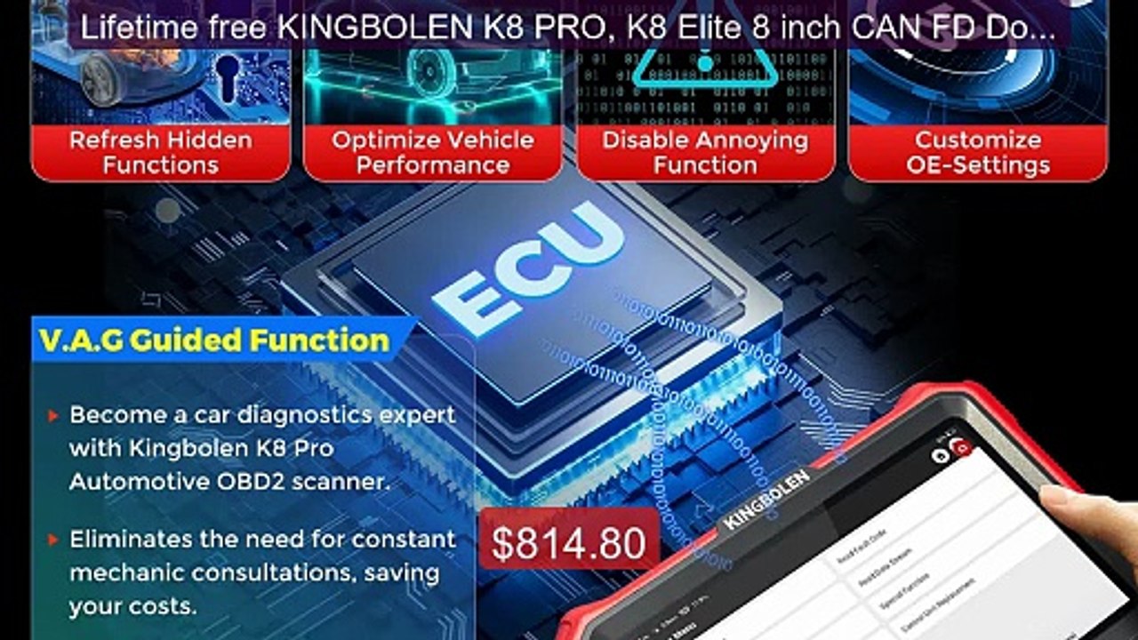 Lifetime free KINGBOLEN K8 PRO, K8 Elite 8 inch...