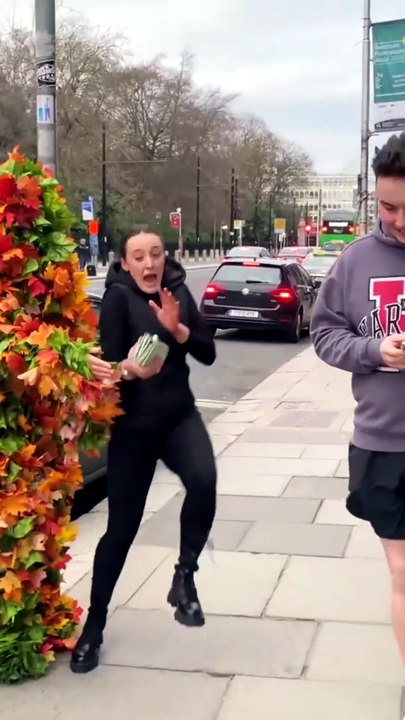 bush man prank when the bushes suddenly move.