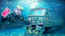 ¡Mira lo que encontramos bajo el agua donde se hundió un tren lleno de iPhones!