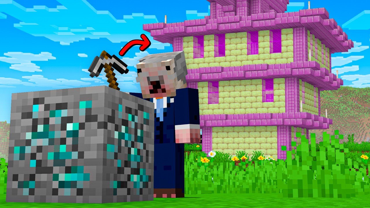 Minecraft, mais les Minerais font Spawn des STRUCTURES !