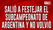 ¿Dónde está Franco?: salió a festejar el subcampeonato de Argentina y no volvio