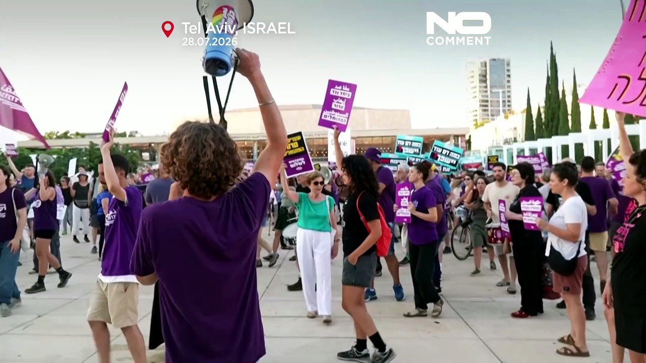 Israeli protesters march in Tel Aviv against West Bank settler violence
