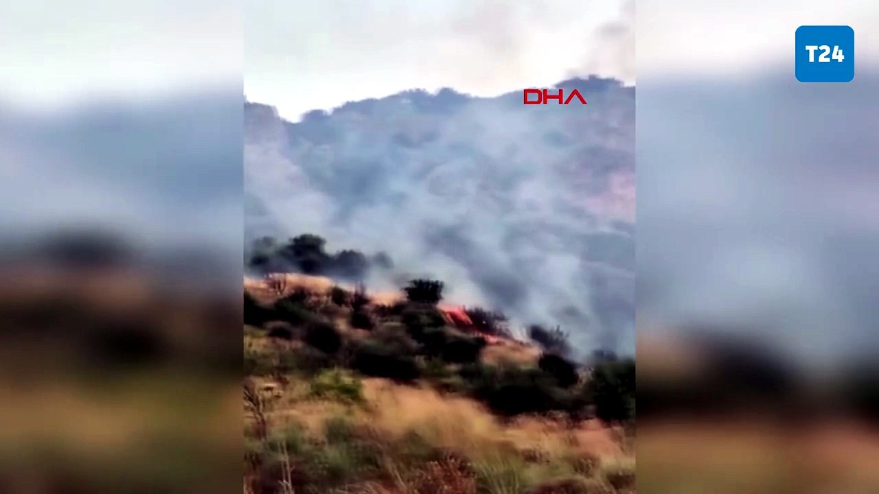 Antalya Kaş'ta çıkan orman yangınına müdahale 2. gününde havadan ve karadan devam ediyor