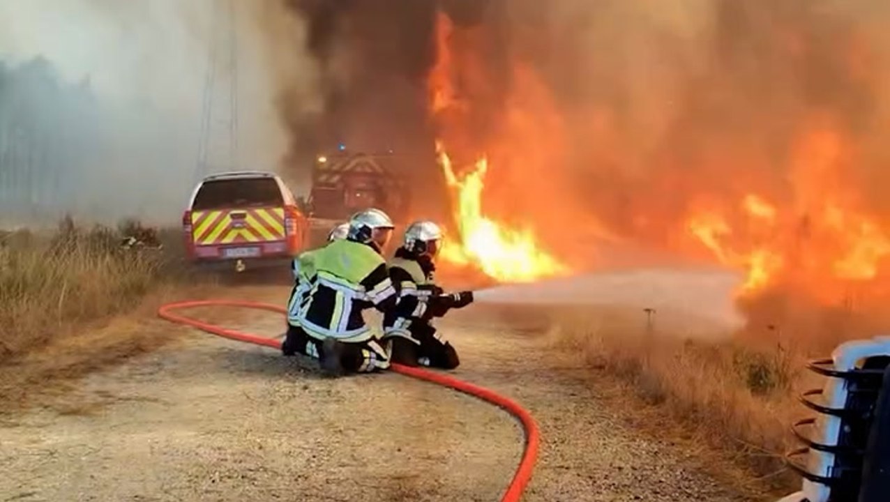 Watch: Firefighter’s helmet camera captures battle against France’s raging wildfires